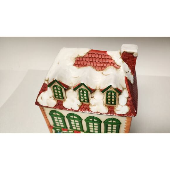 Winter Garland "Christmas Town" Vintage Cookie Jar Toy Shop Village - Picture 12 of 12